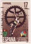 Stamps Spain -  Campeonatos del mundo de ciclismo