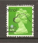 Stamps United Kingdom -  Elizabeth II. / Sello con resto de marca de agua / Raro.