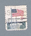 Stamps United States -  Bandera y Casa Blanca (repetido)