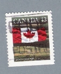 Stamps Canada -  Bandera (repetido)