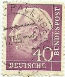 Sellos del Mundo : Europa : Alemania : Theodor Heuss 1953 40p