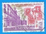 Stamps Spain -  L aniversario del mercado filatelicode la plaza mayor de Madrid