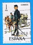 Stamps Spain -  Oficial de aministracion Militar