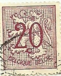 Stamps : Europe : Belgium :  HERALIDIC LION 1951 20c