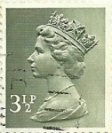 Stamps United Kingdom -  Reina Isabel II 3,5 p