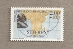 Stamps France -  Suffren, navegante