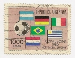 Stamps Argentina -  Copa de Oro 1980 Montevideo-Uruguay