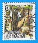 Stamps Spain -  2466  Tiziano Vecslio y la Bacanal