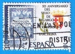 Stamps Spain -  50 aniversario del sello de recargo de la exposicion de Barcelona )