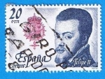 Stamps Spain -  Reyes de España. casa de Austria ( Felipe II )
