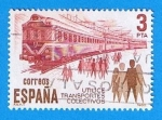 Stamps Spain -  Utilice transportes colectivos (Ferrocarril )