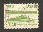 Stamps Peru -  cañonera fluvial marañón