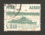 Stamps America - Peru -  cañonera fluvial marañón