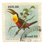 Stamps : America : Brazil :  Tucano de Bico Verde