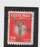 Stamps Costa Rica -  Olimpiadas Mexico 68