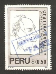 Stamps Peru -  centº del nacimiento de cesar vallejo, poeta