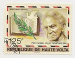 Stamps Burkina Faso -  Premio Nobel de Literatura a Bertrand Russel