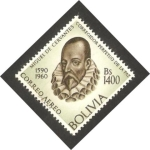 Stamps Bolivia -  miguel de cervantes