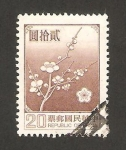 Stamps Asia - Taiwan -  flor nacional prunier