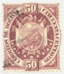 Stamps America - Bolivia -  Escudo - Papel delgado