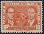 Stamps Bolivia -  Conmemoracion de la Inauguracion del Ferrocarril Coruma-Santa Cruz.
