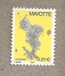 Stamps Mayotte -  Mapa isla
