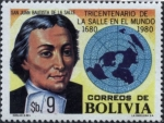 Stamps : America : Bolivia :  Conmemoracion del tricentenario de La Salle en el mundo