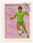 Stamps Burkina Faso -  Copa del Mundo Mexico 86