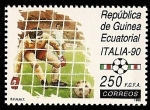 Stamps Equatorial Guinea -  Mundial de Fútbol   - Italia 1990