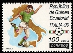 Stamps Equatorial Guinea -  Mundial de Fútbol  - Italia 1990