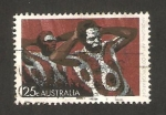 Stamps Australia -  arte de los aborigenes, cuerpos pintados