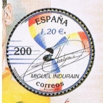 Stamps : Europe : Spain :  Edifil  3760  Exposición Mundial de Filatekia ESPAÑA ¨2000  Personajes Populares  " Deporte  Miguel