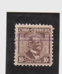 Stamps Cuba -  Tomas Estrada Palma- 1835-1908