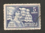 Sellos de America - Uruguay -  centº de la independencia, bandera nacional
