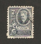 Stamps America - Uruguay -  anivº de la muerte de juan zorrilla de san martín, poeta