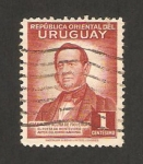 Stamps : America : Uruguay :  80 anivº de la muerte de francisco acuna de figueroa, poeta