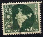 Stamps : Asia : India :  Mapa