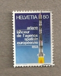 Stamps Switzerland -  Lanzamiento cohete Ariane