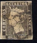 Stamps : Europe : Spain :  Edifil 1   6 cuartos