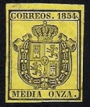 Stamps : Europe : Spain :  Edifil 28  Media Onza