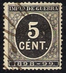 Stamps : Europe : Spain :  5 cent. 1898  Edifil 236