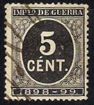 Sellos del Mundo : Europa : Espaa : 5 cent. 1898  Edifil 236
