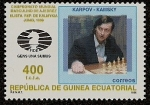 Stamps Equatorial Guinea -  Campeonato Mundial de Ajedrez - Elista Rep. de Kalmykia - Karpov - Kamsky