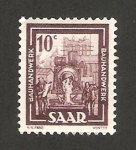 Stamps France -  Sarre, obra en construcción