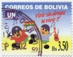 Stamps Bolivia -  Vivir sin drogas es vivir