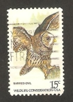 Stamps United States -  búho, barred owl 
