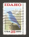 Stamps United States -  montaña y pájaro azul