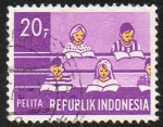 Sellos de Asia - Indonesia -  Estudiantes