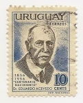 Sellos de America - Uruguay -  Centenario del Nacimiento Dr. Eduardo Acevedo