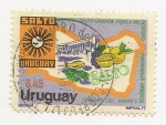 Stamps : America : Uruguay :  Represa Salto Grande, Pesca del Dorado